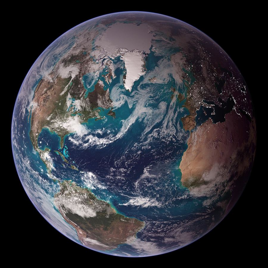 Satellite composite of the Earth